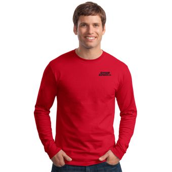 Hanes Mens Tagless 100% Cotton Long Sleeve T-Shirt, Small, Ash